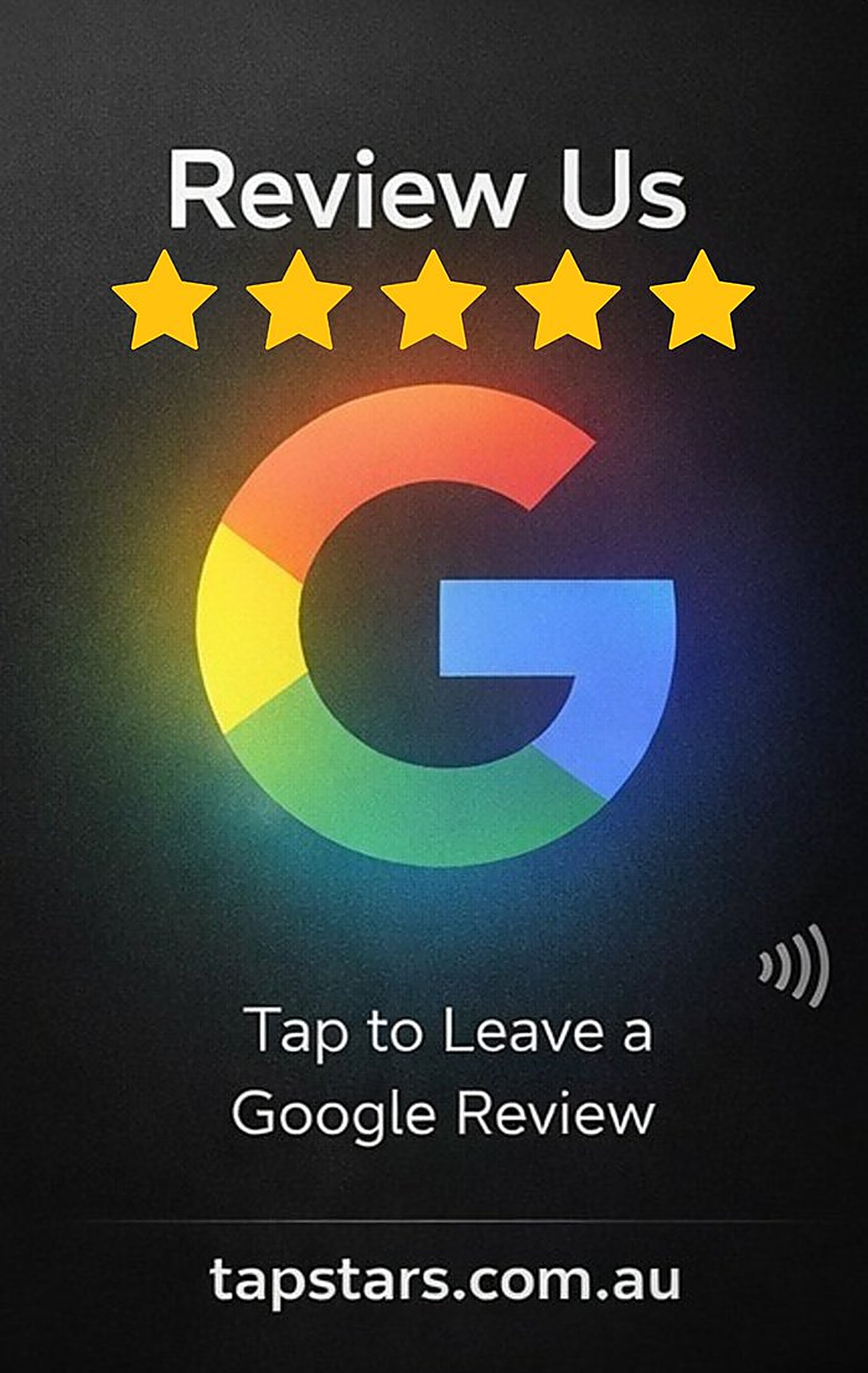 Tap Star black review card